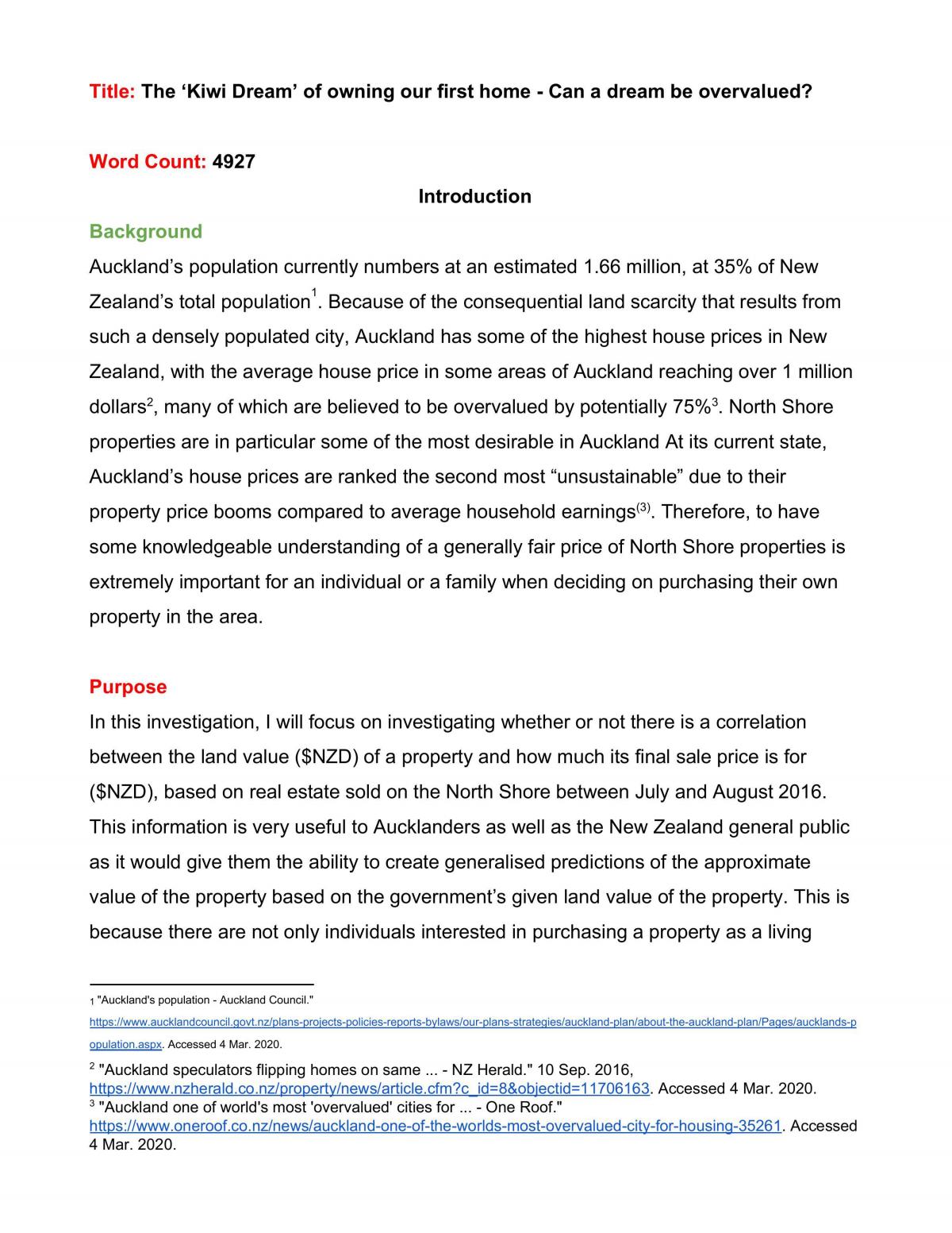 Statistics 3.09 Internal Assessment  - Page 1