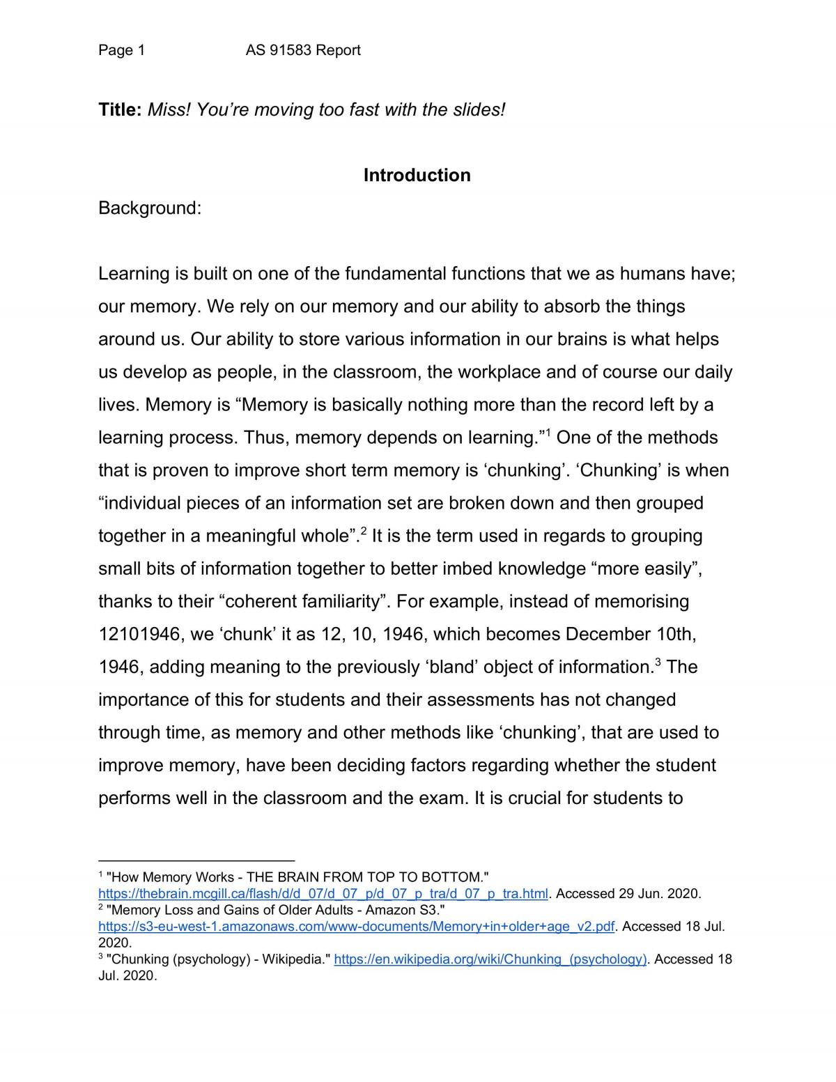 Statistics 3.11 Internal Assessment  - Page 1