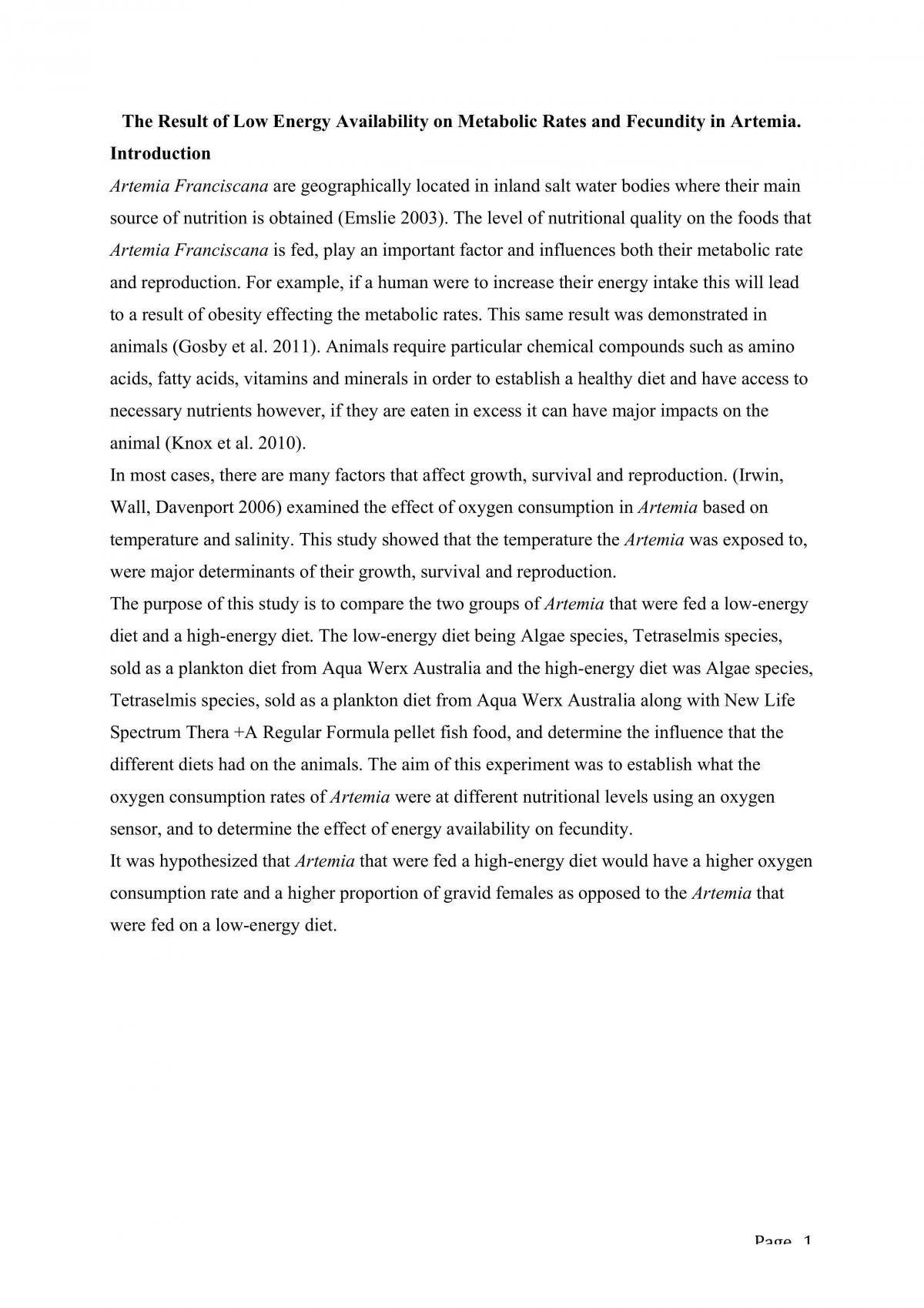 Nutrition Report - Page 1