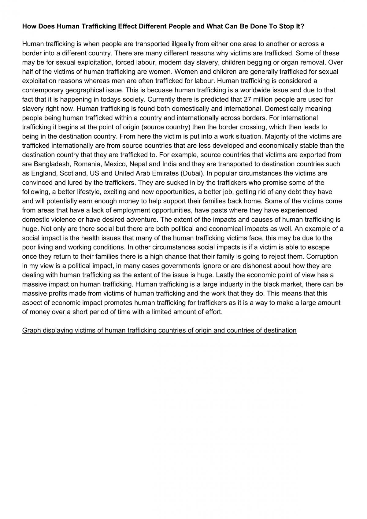 Human Trafficking - Page 1