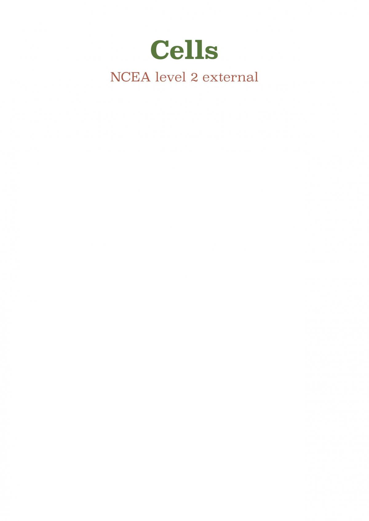NCEA Biology Level 2 Notes - Page 1