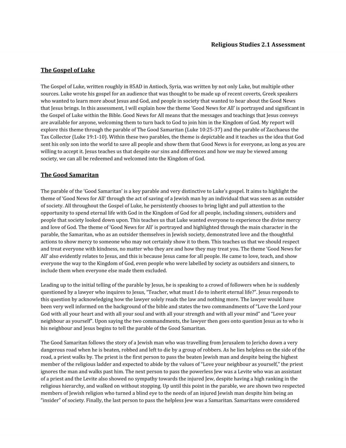 Gospel of Luke - Page 1