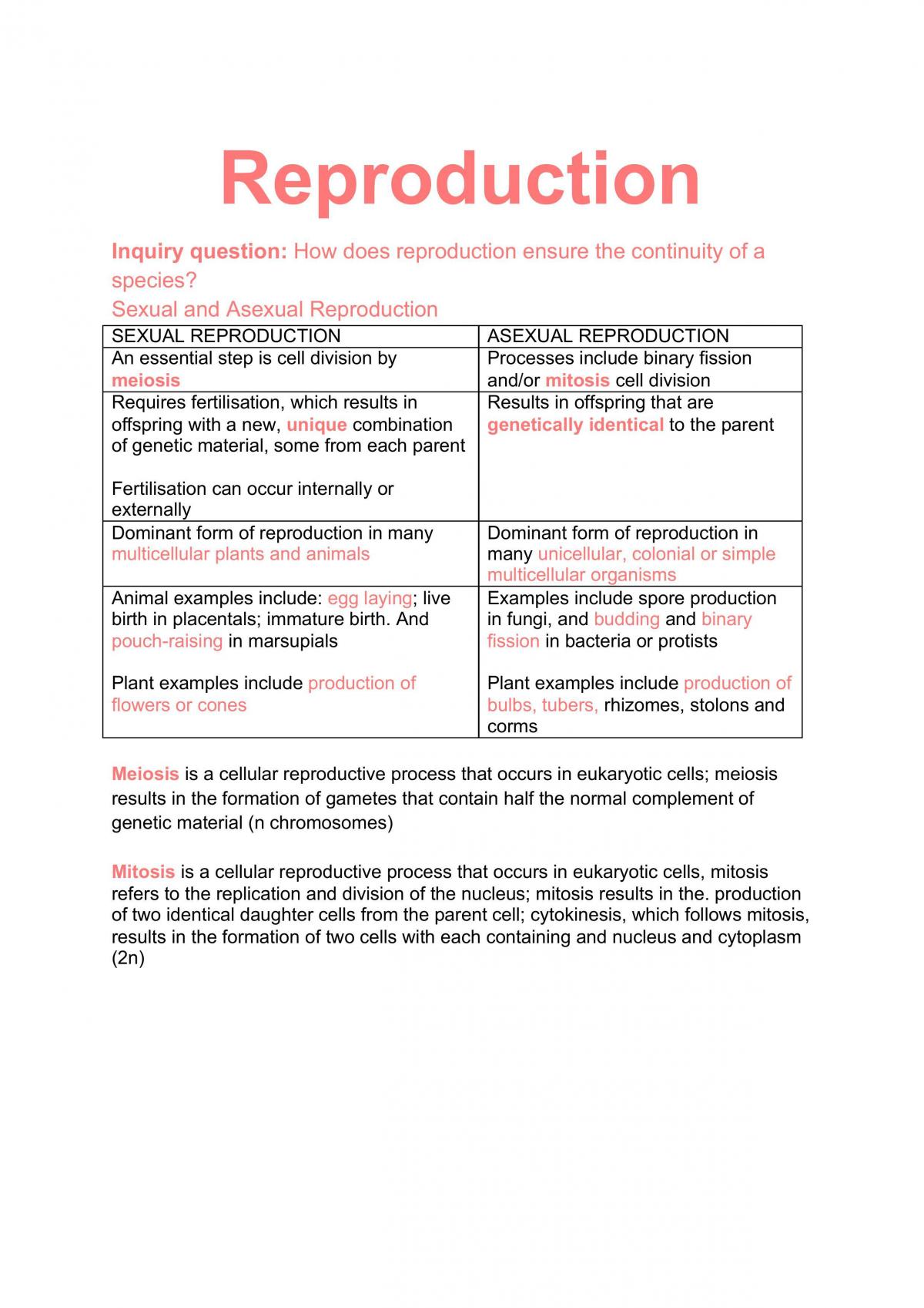 Complete Bio HSC Notes - Page 1