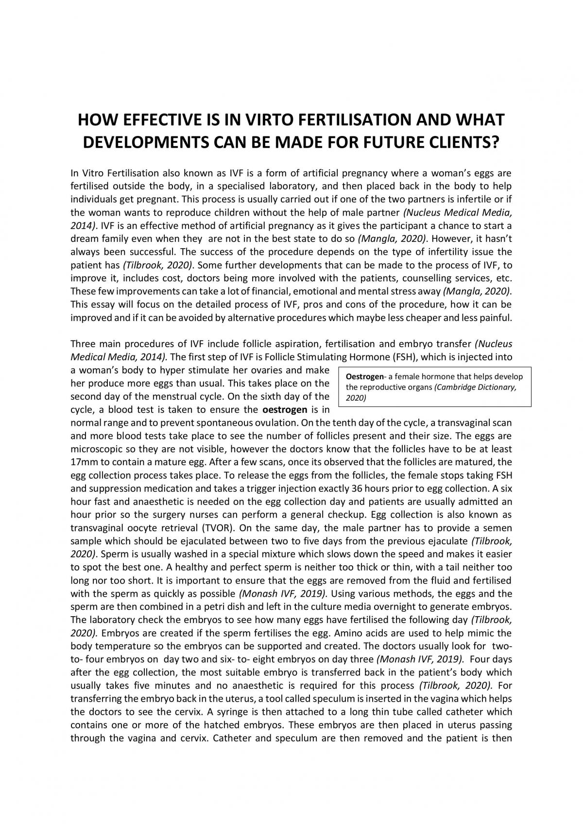 Research Project Outcome  - Page 1