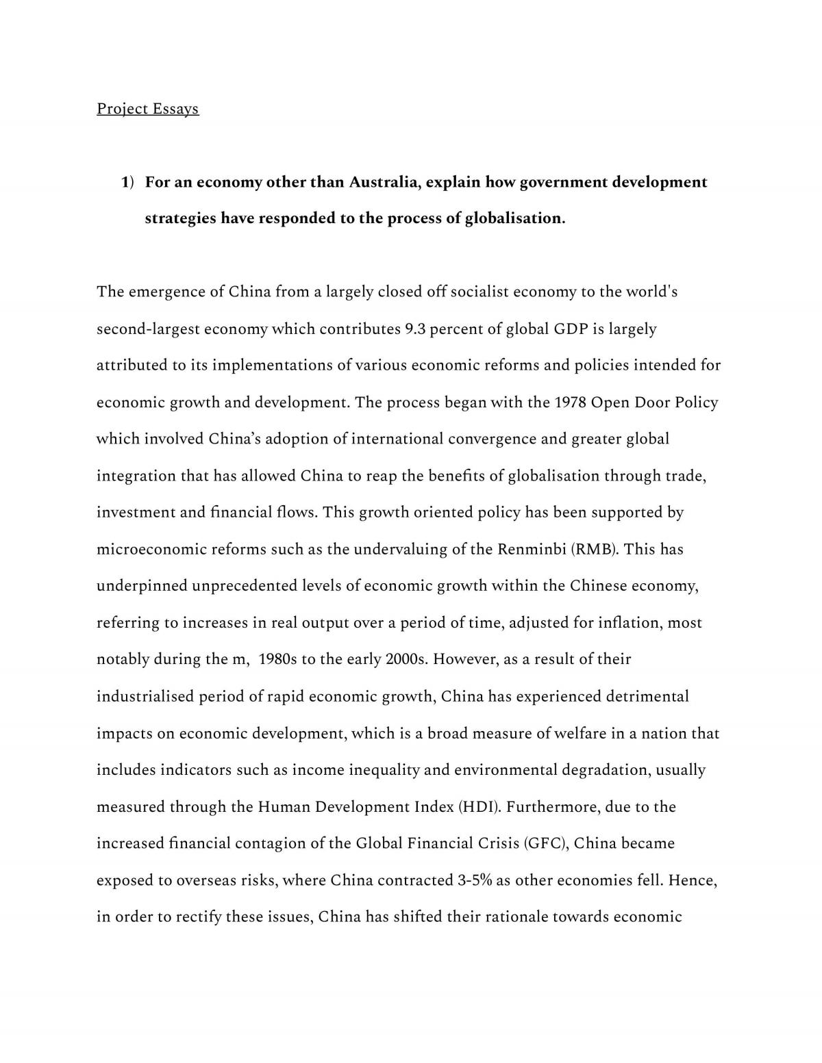 Government Strategies Essay - Page 1