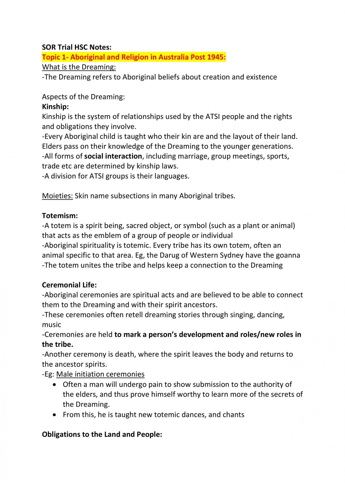 SOR Study Notes - Page 1