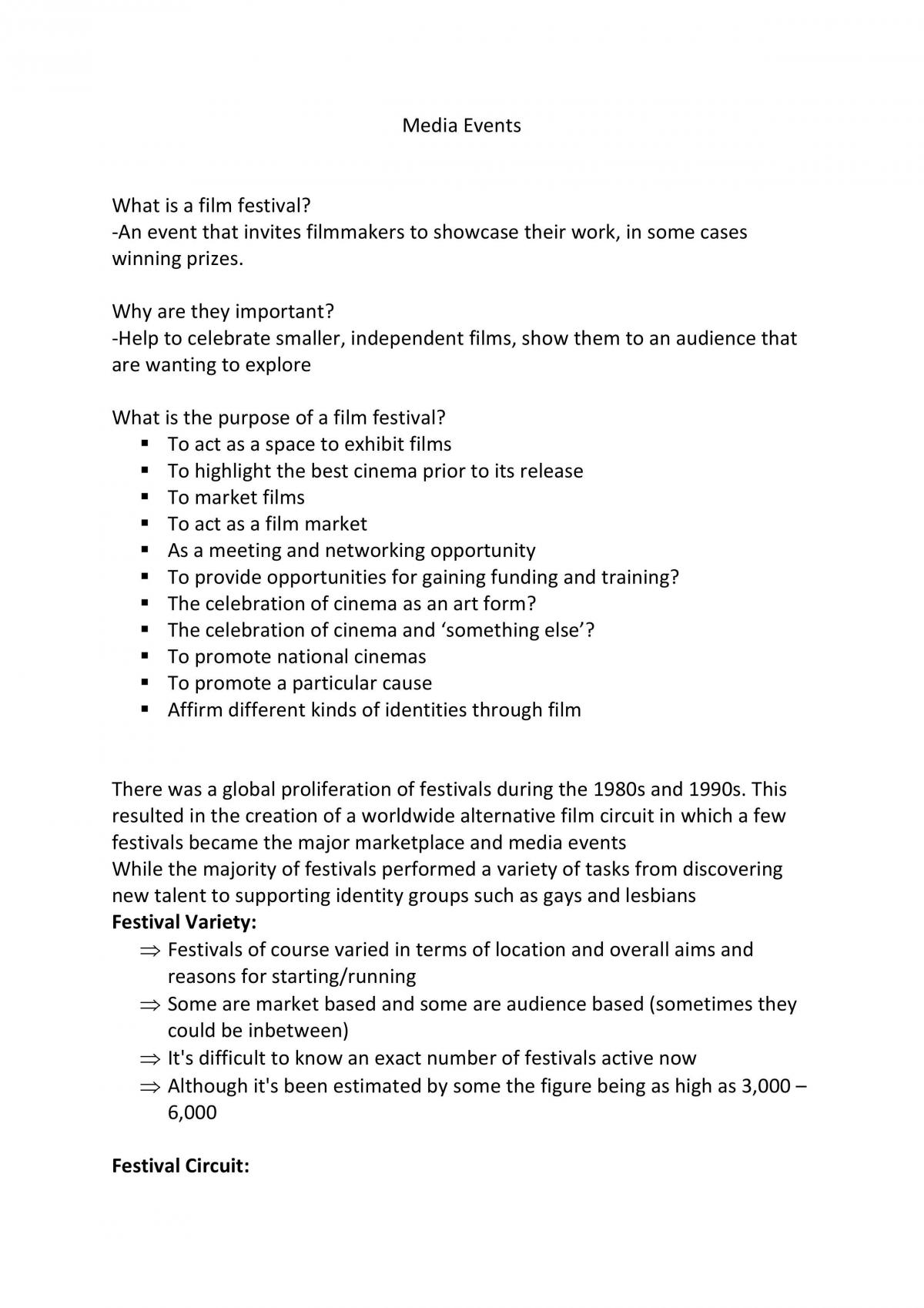 Media Events Notes - Page 1