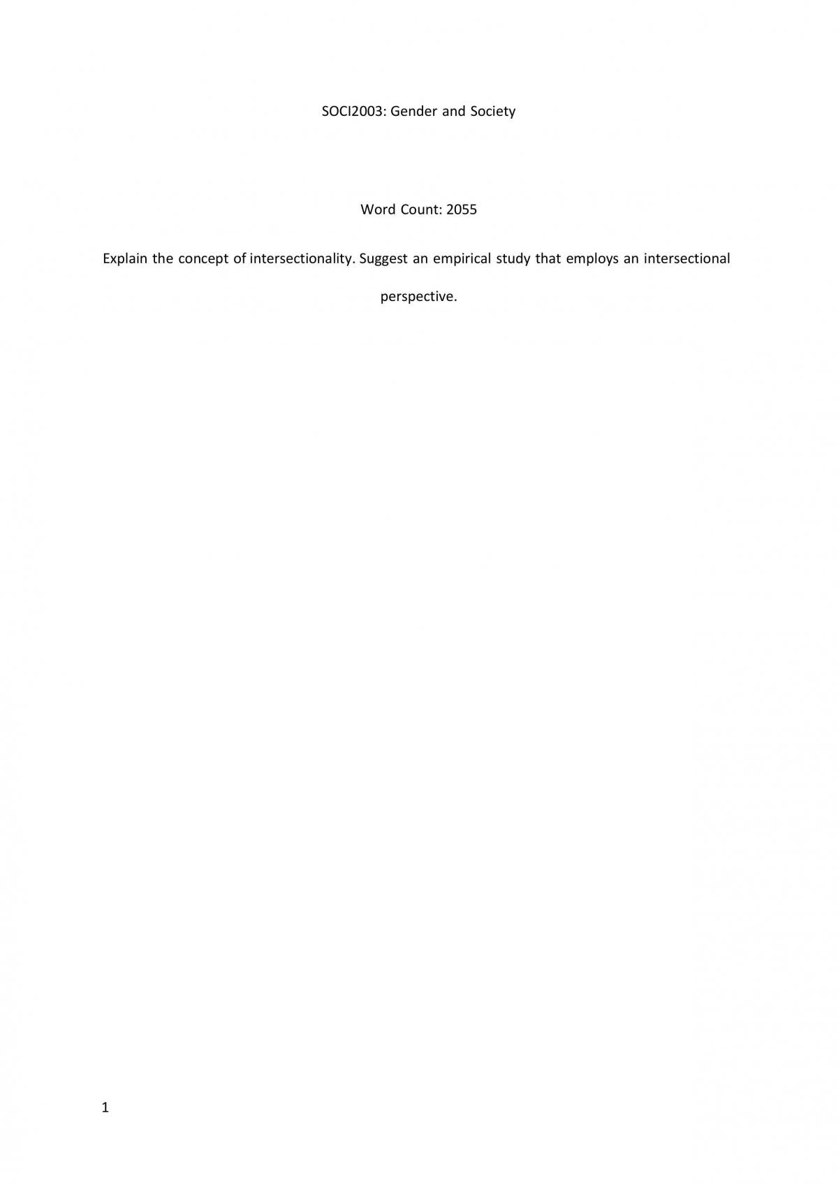Explain the concept of intersectionality  - Page 1