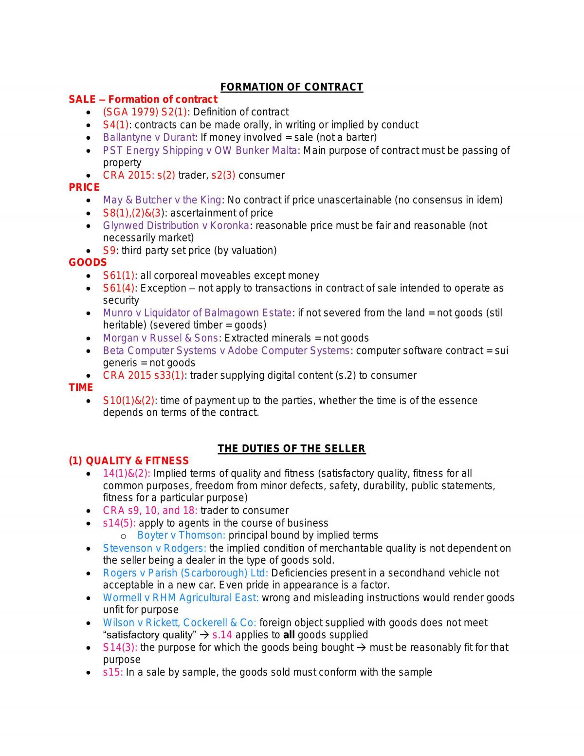 Commercial Law Notes  - Page 1
