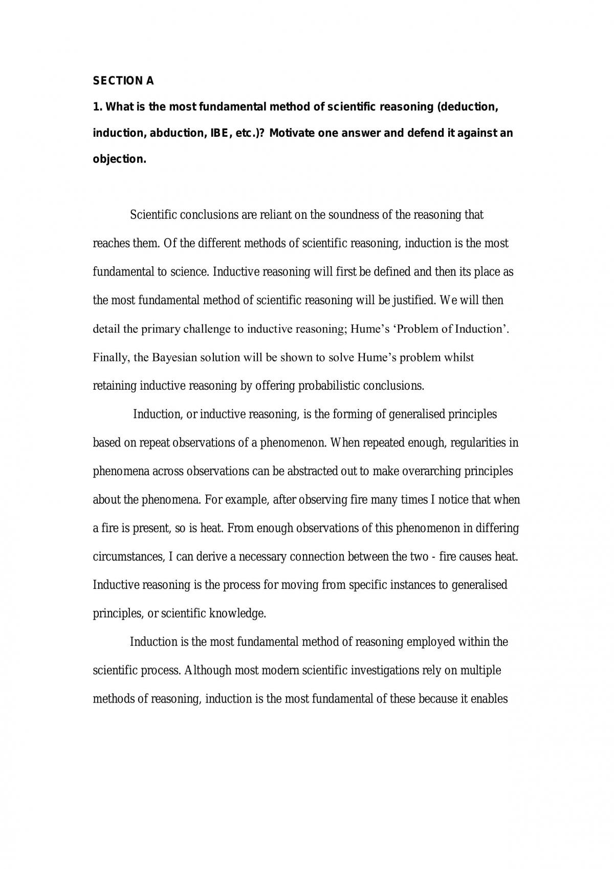 What is the most fundamental method of scientific reasoning? - Page 1