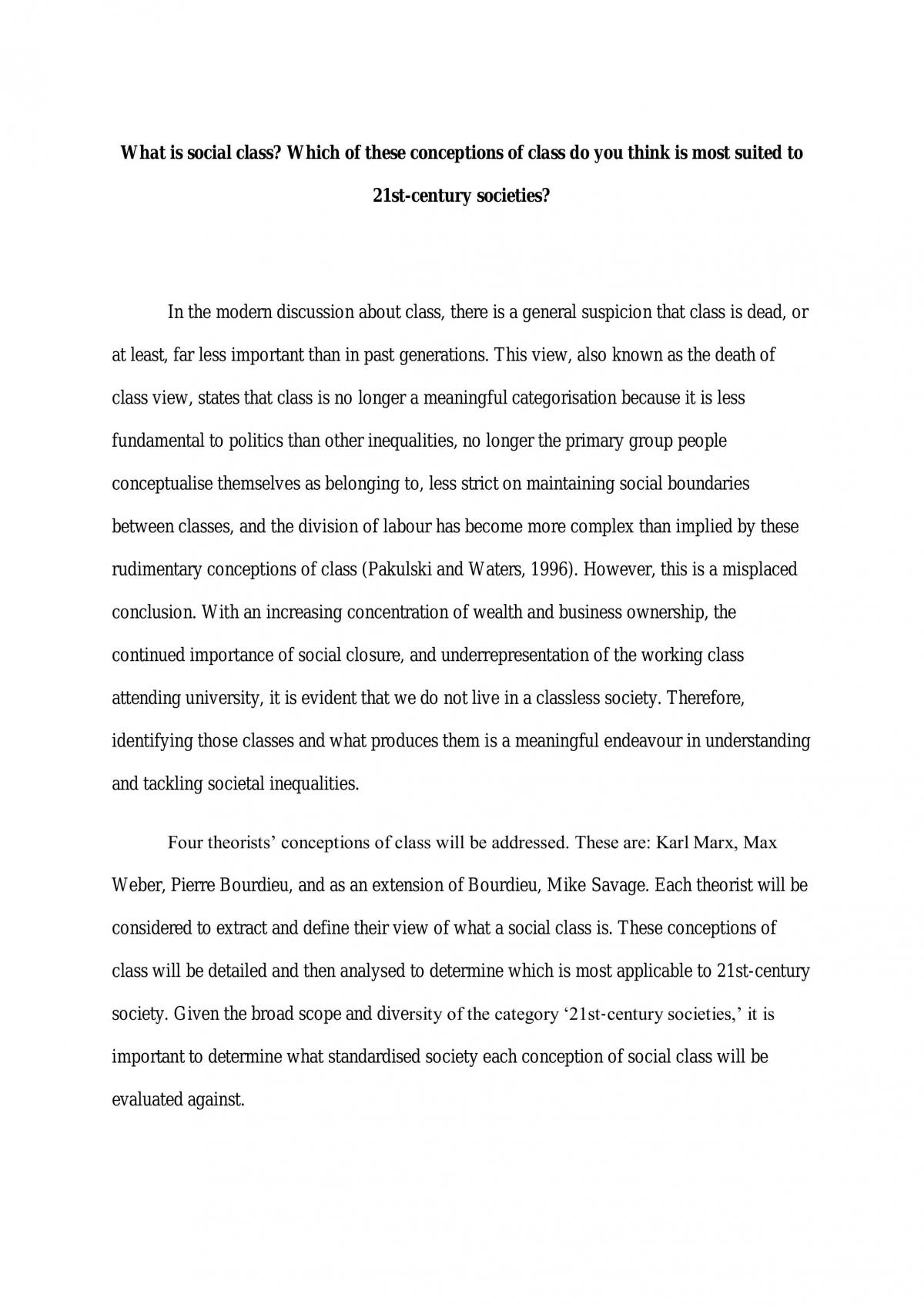 What is social class? - Page 1