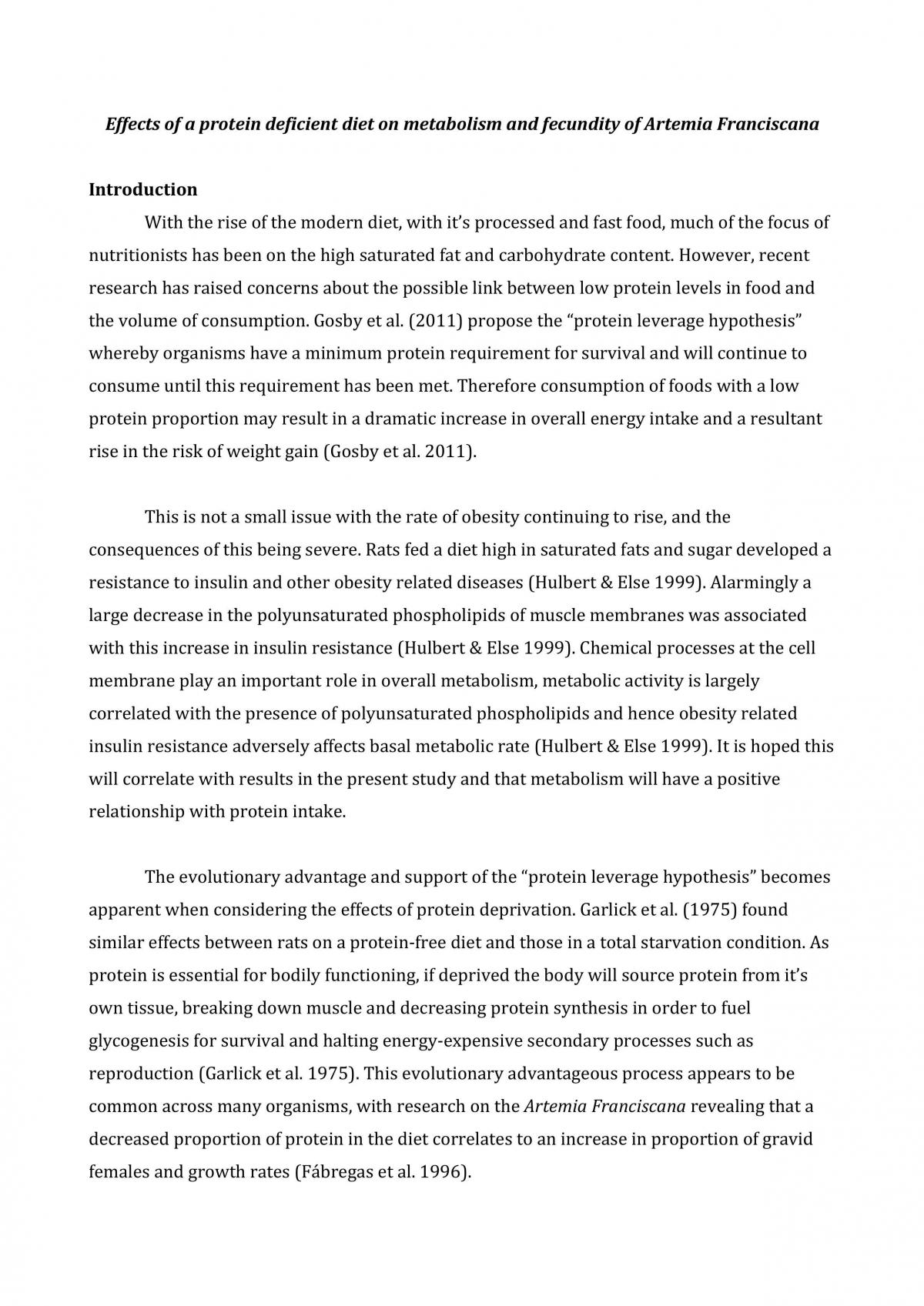 Nutrition Report BIOL1002 - Page 1