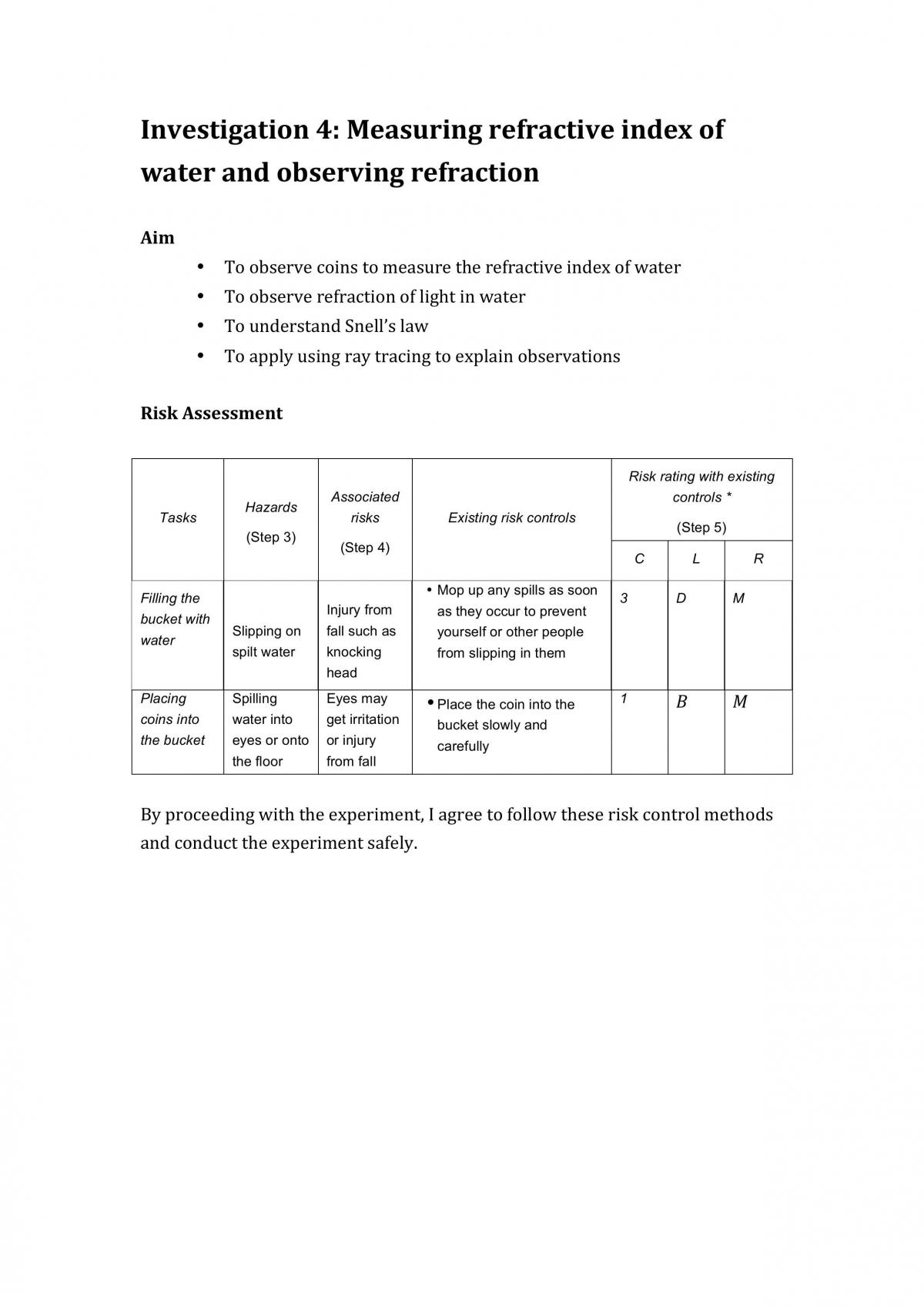 Measuring Refractive Index  - Page 1