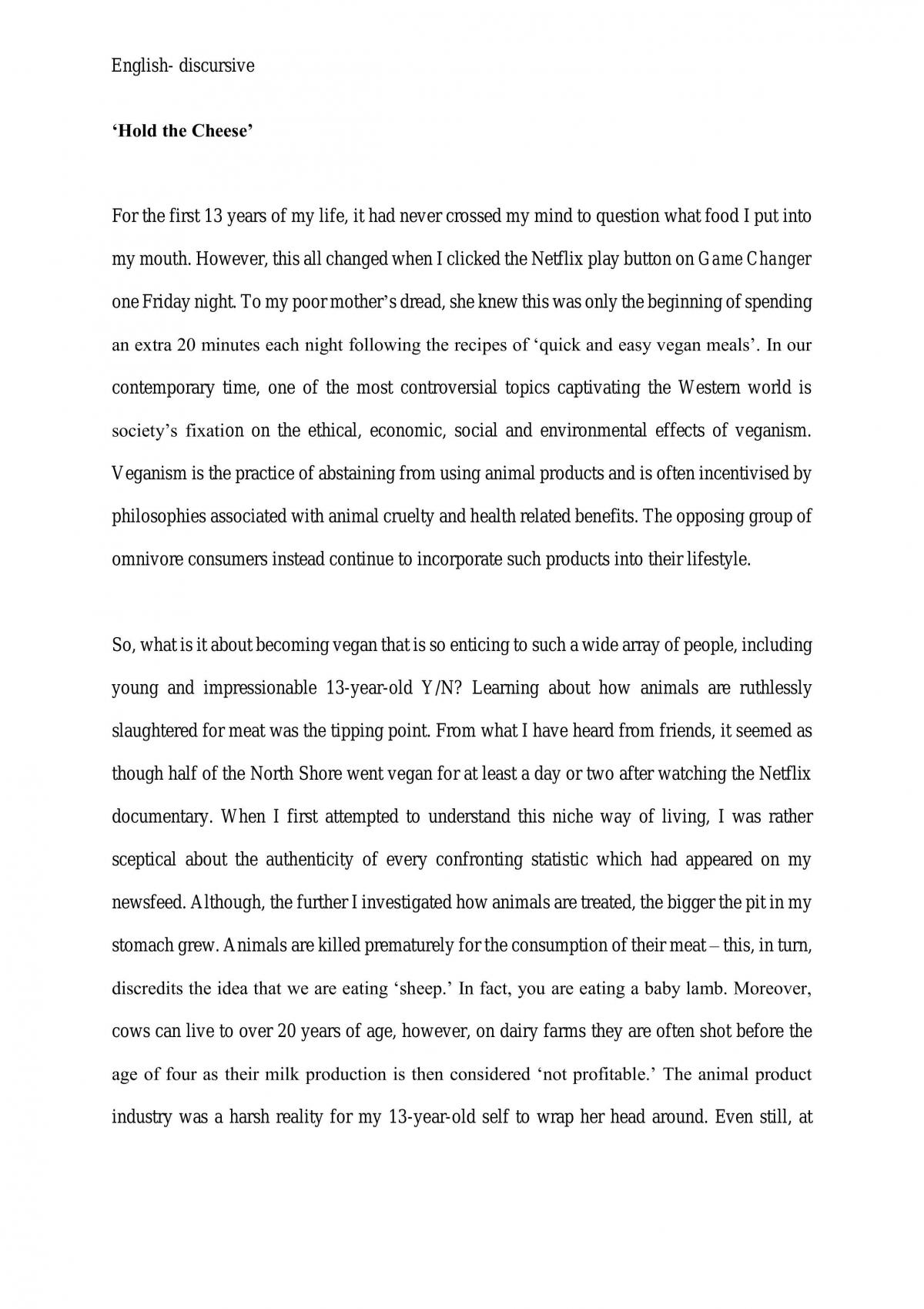 Discursive Assessment  - Page 1