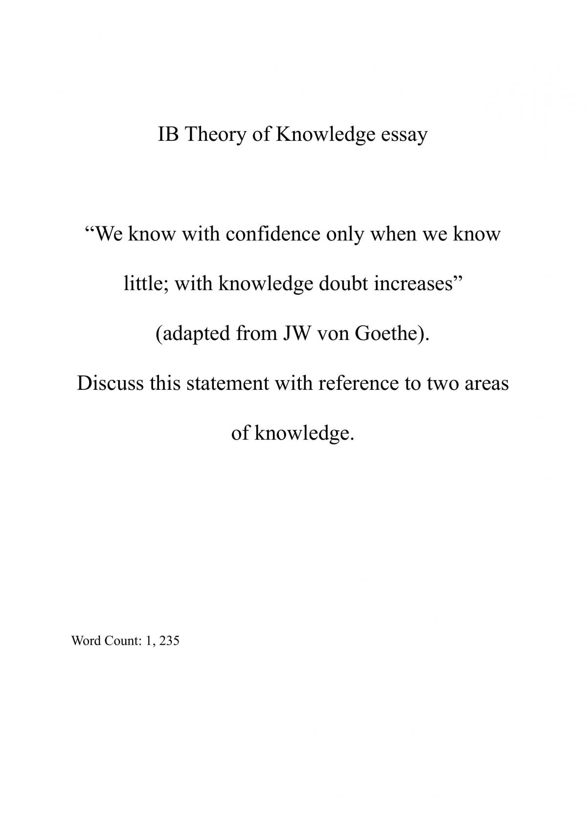 ib theory of knowledge essay questions