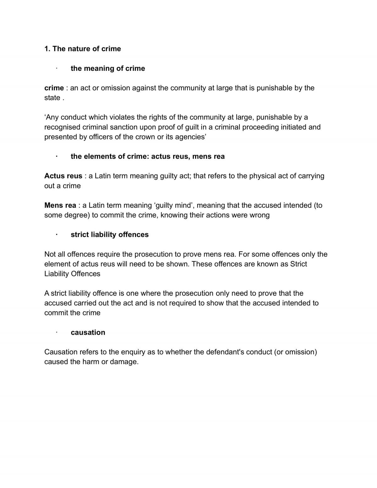 Module 5 crime study notes  - Page 1