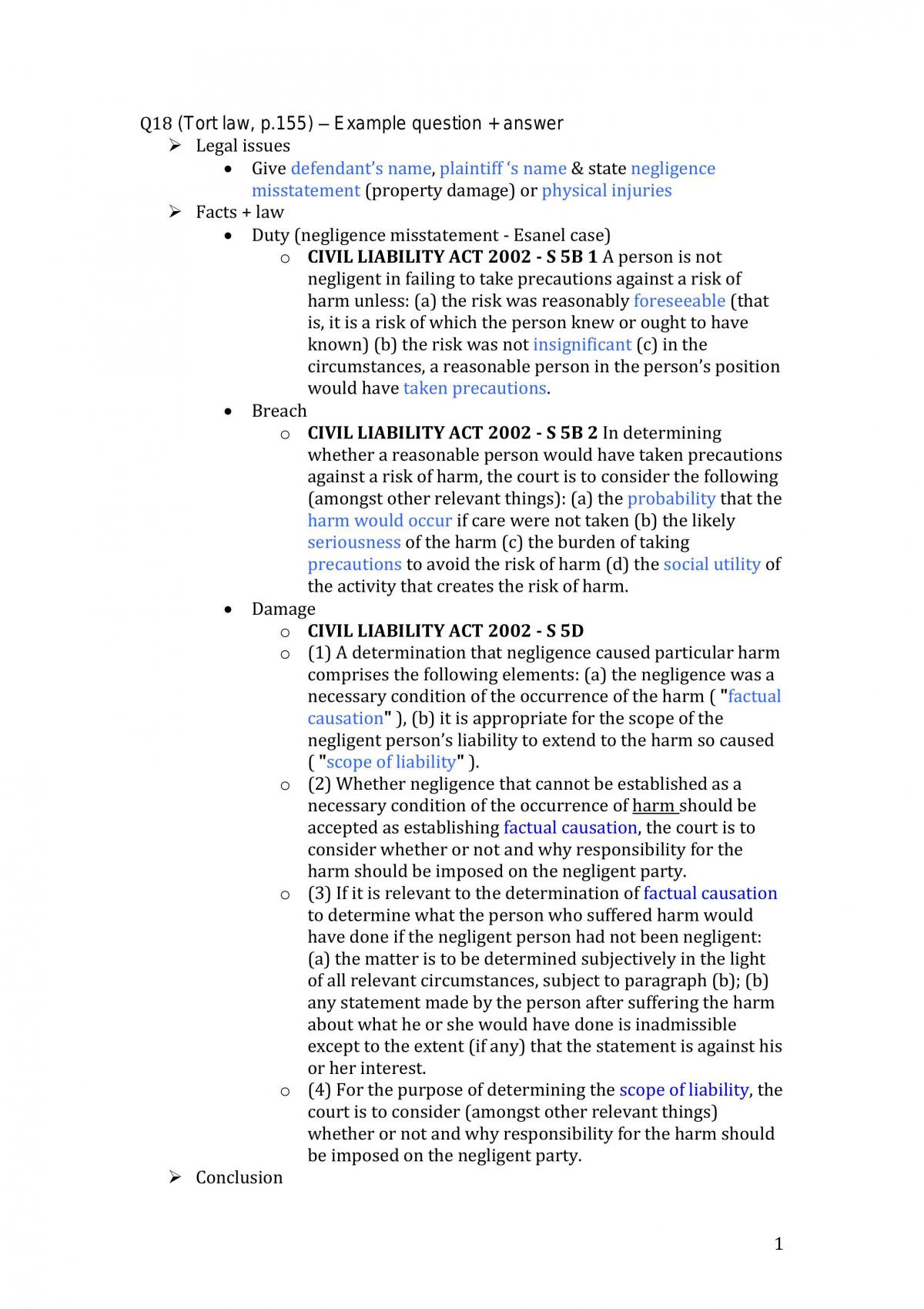 Introduction to business law  Notes for the final exam  - Page 1