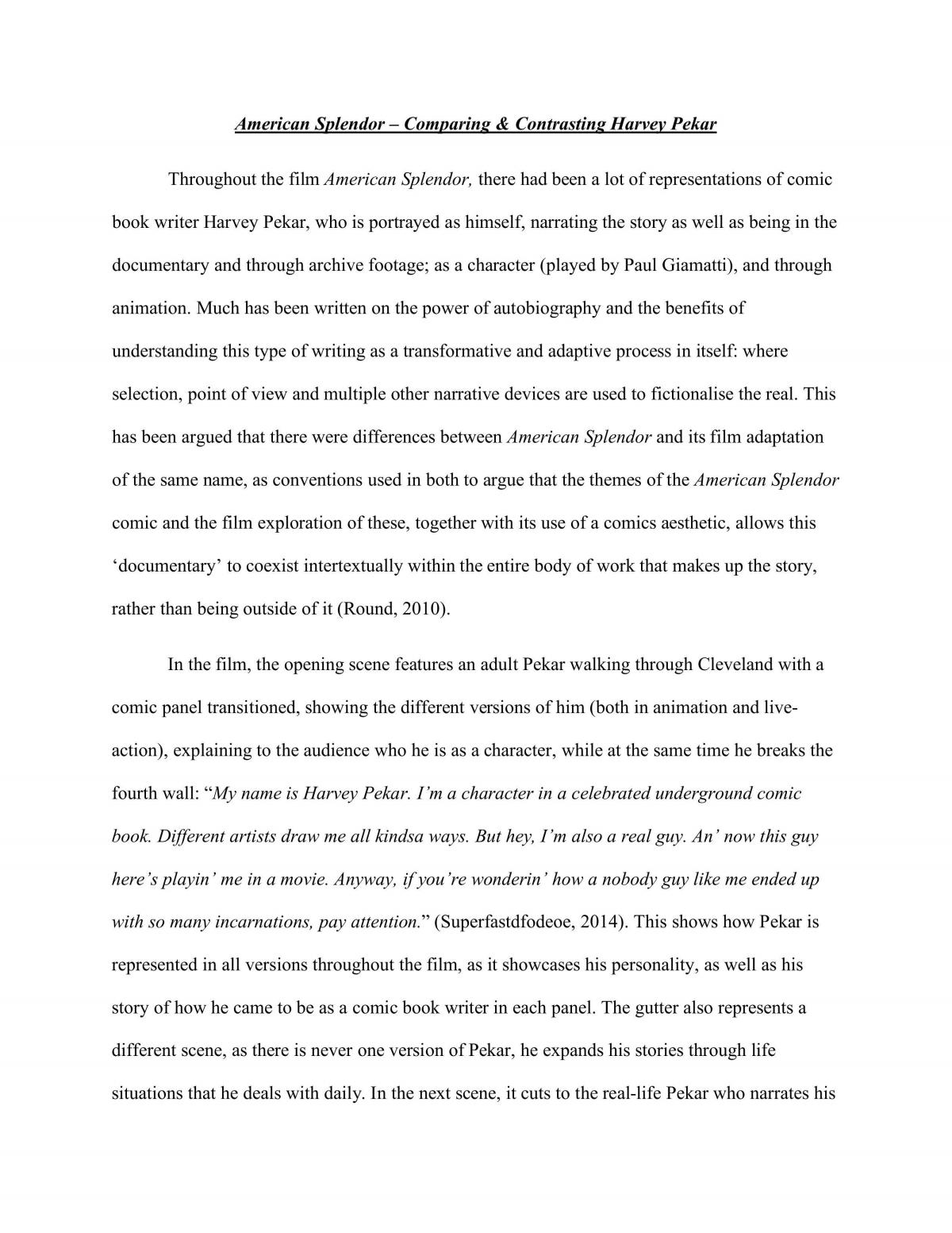 NPF 188 - American Splendor Essay - Page 1