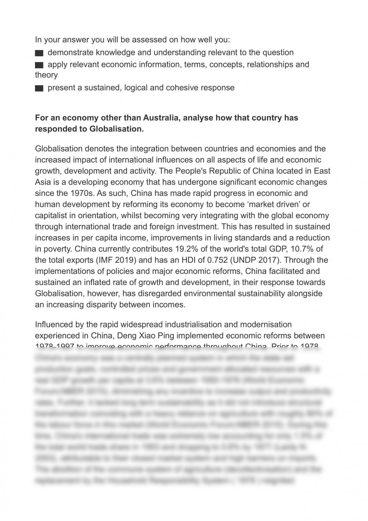 short essay about china