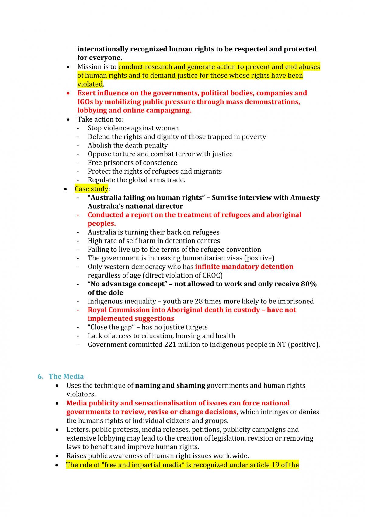 Core Topic Human Rights Summary Notes - Page 23