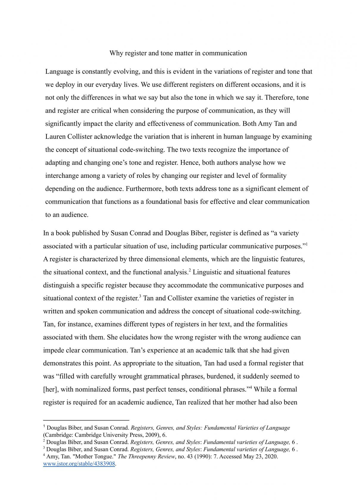 Assignment 2: reasearch and analysis - Page 1