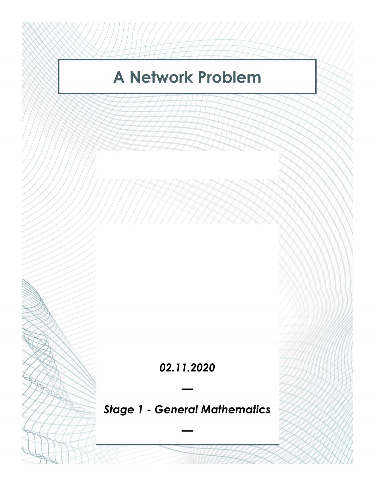 A network problem investigation - Page 1