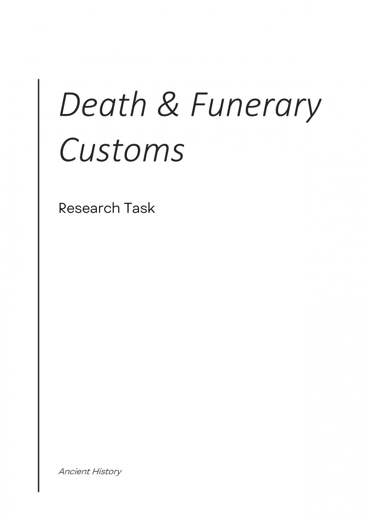 Death and Funerary Customs in Ancient Egypt Source Analysis Task - Page 1
