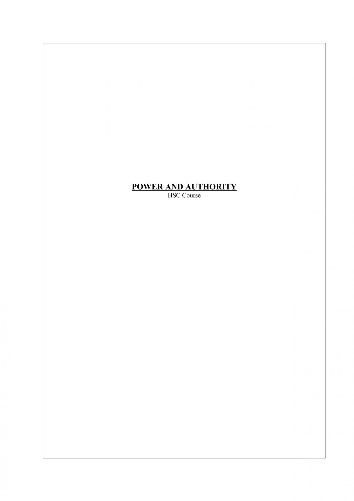 Power And Authority Notes - Page 1