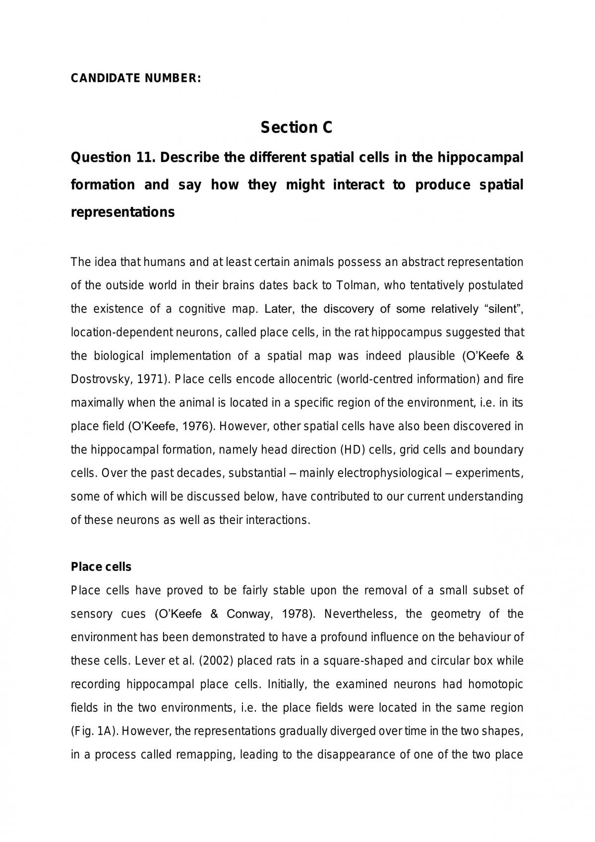 Spatial cells in the hippocampal formation - Page 1