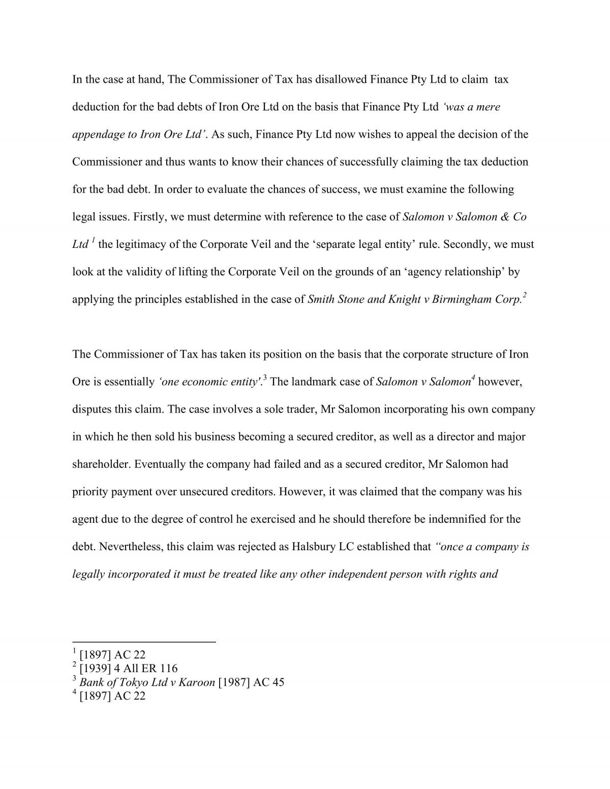 Case Study Assignment - Page 1