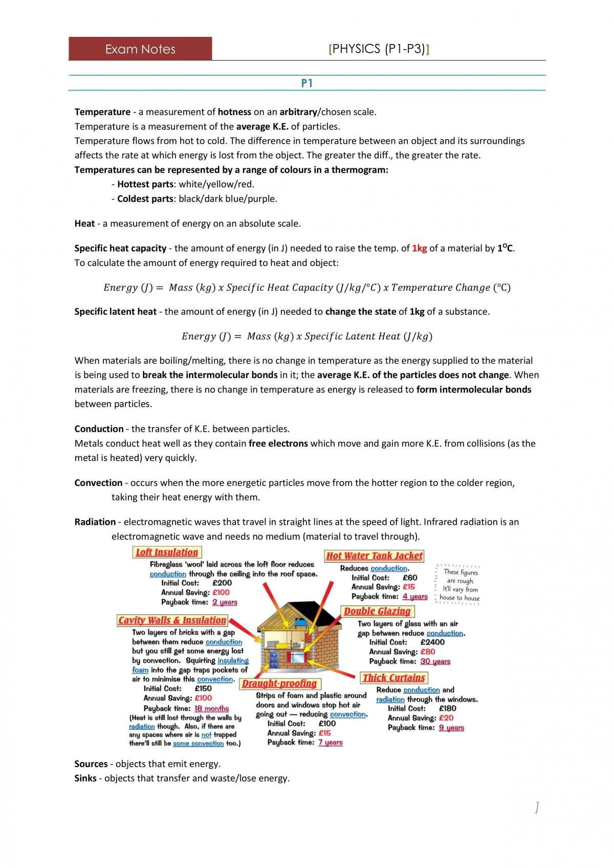 GCSE AQA Physics - Complete Study Notes - Page 1