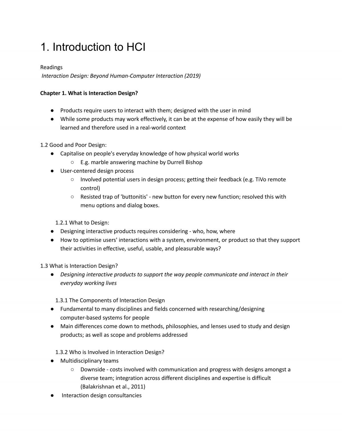 PSYC0027 Human Computer Interaction Notes (All lectures) - Page 1