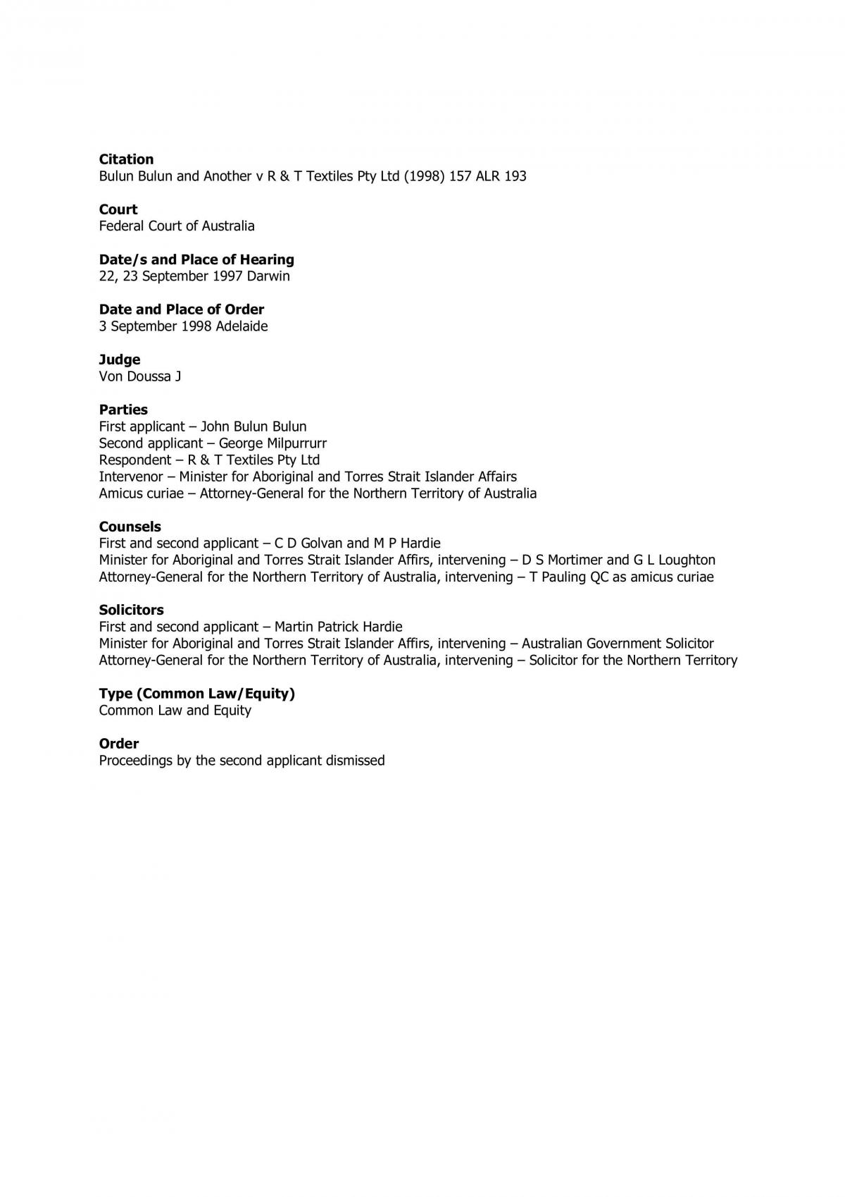 Case Note - Page 1