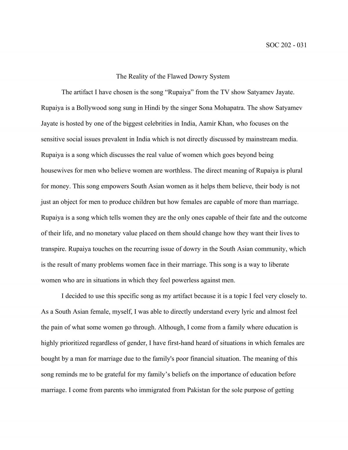 The Reality of the Flawed Dowry System - Page 1