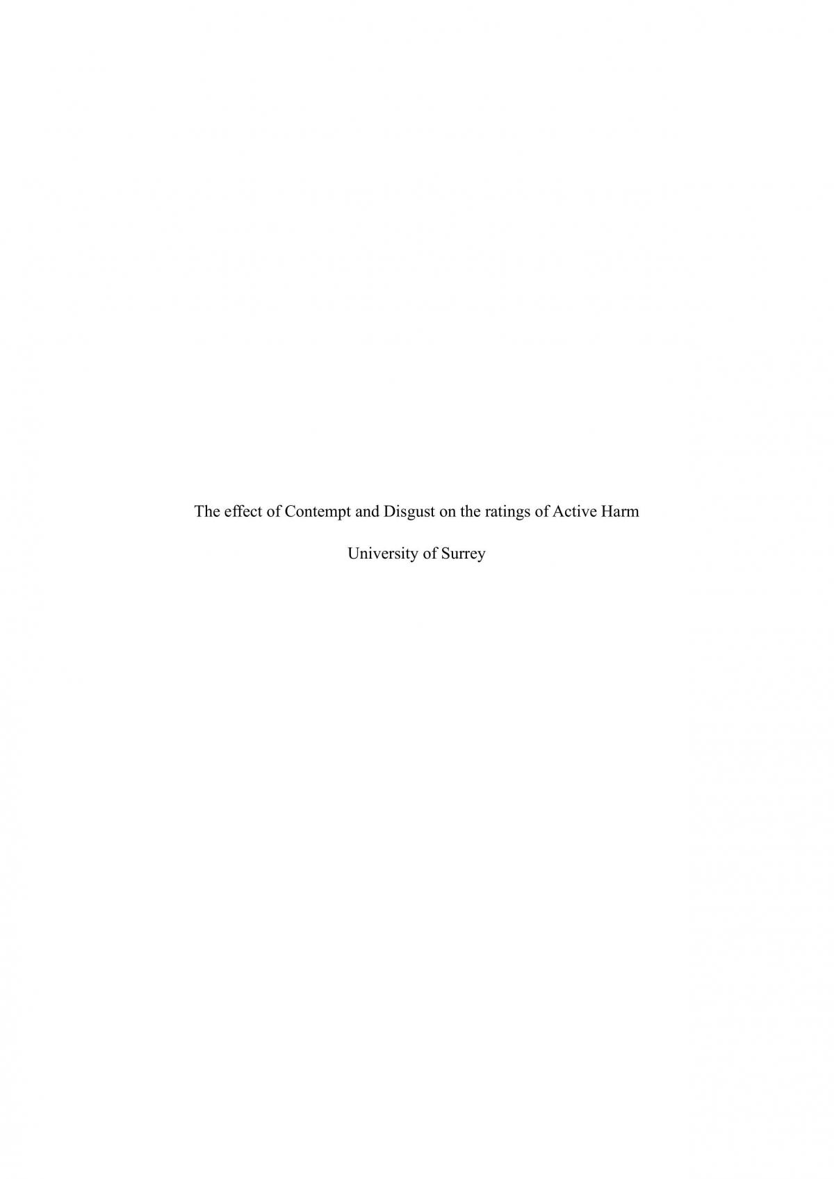 The effect of Contempts and Disgust on the ratings of Active Harm - Page 1