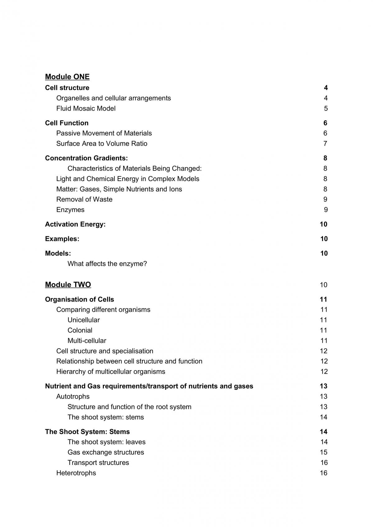 Completed Preliminary Biology Notes - Page 1