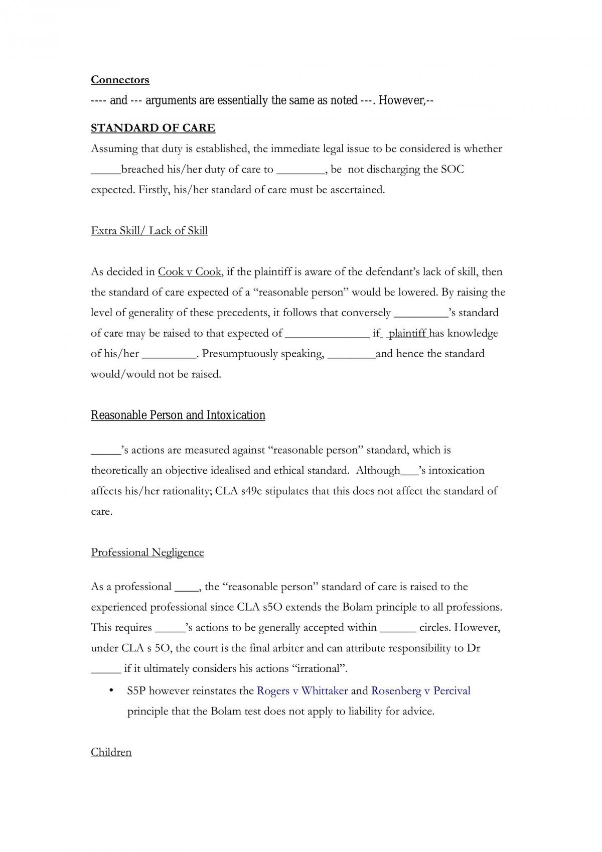 Torts - Page 1