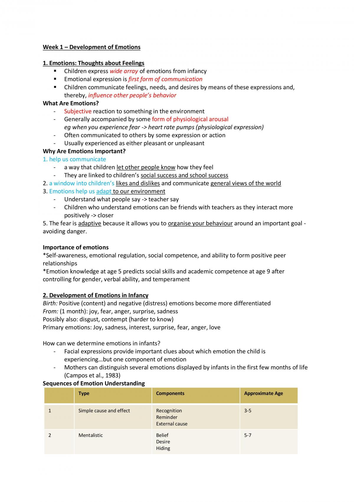 Developmental psychology notes - Page 1
