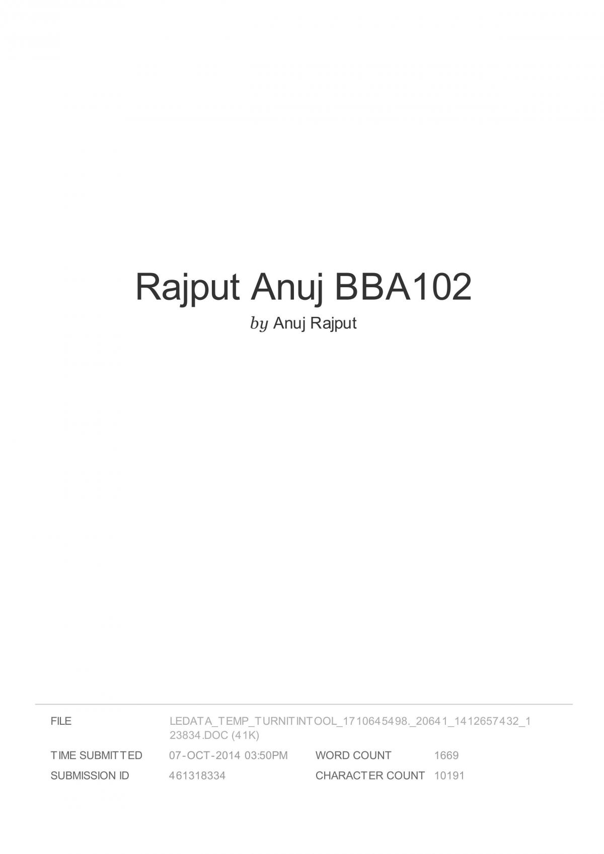 BBA102 Individual essay - Page 1