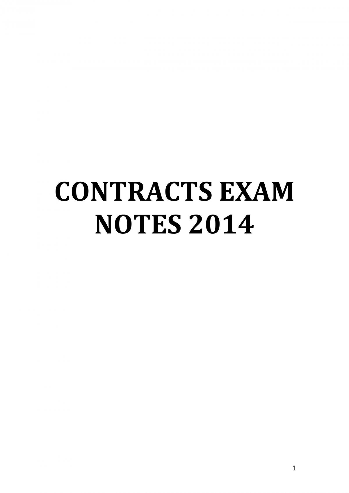 Contracts Notes MQ - Page 1