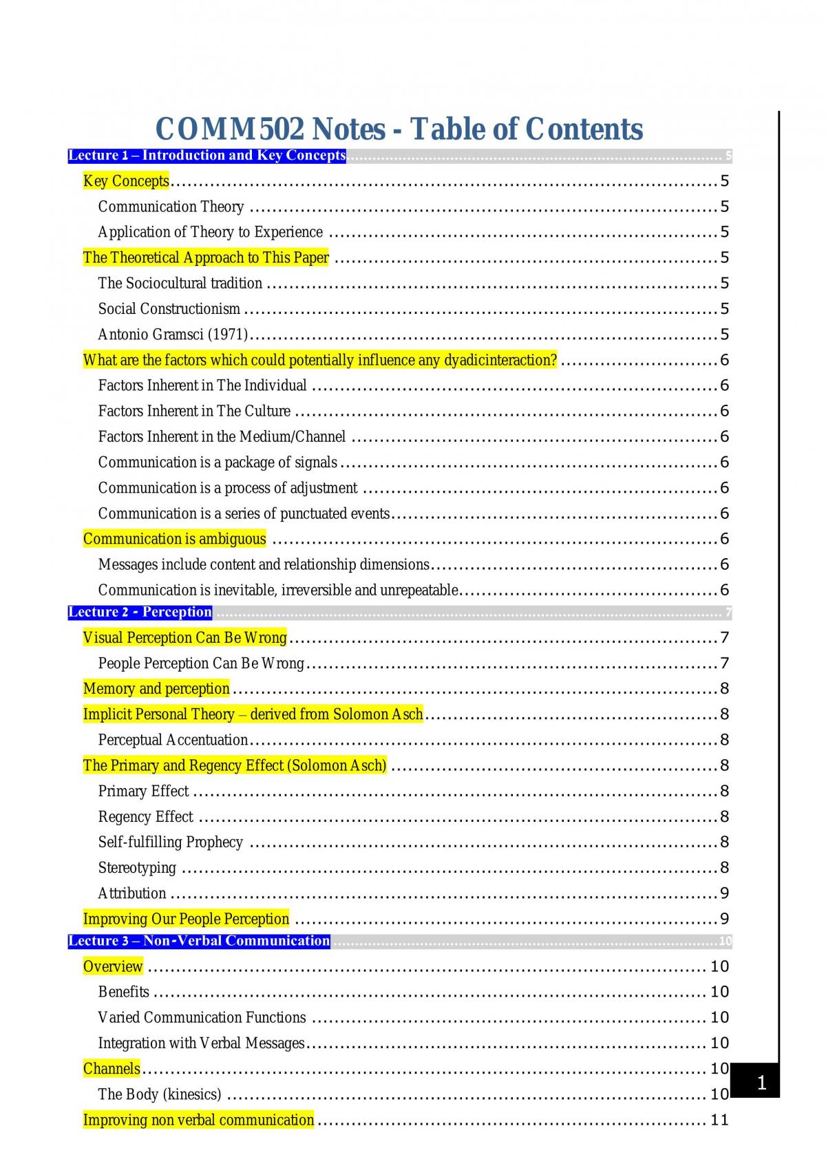 Full Notes (Including 2 Workshops) - Page 1