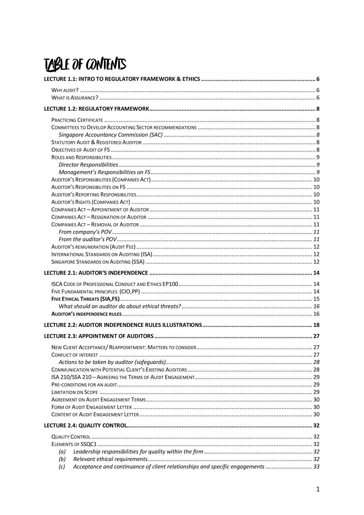 Complete revision guide for Audit - Page 1