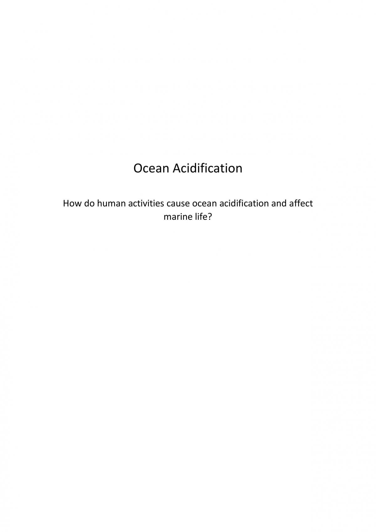 Research on Ocean Acidification - Page 1