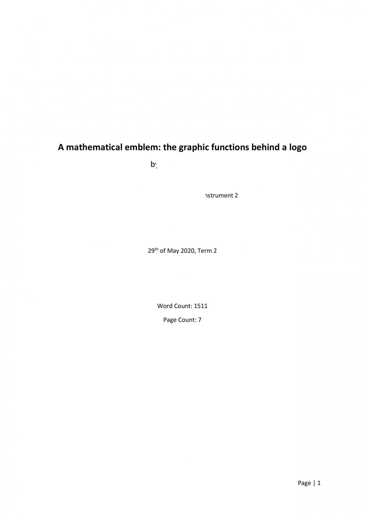 A Mathematical Emblem - Page 1