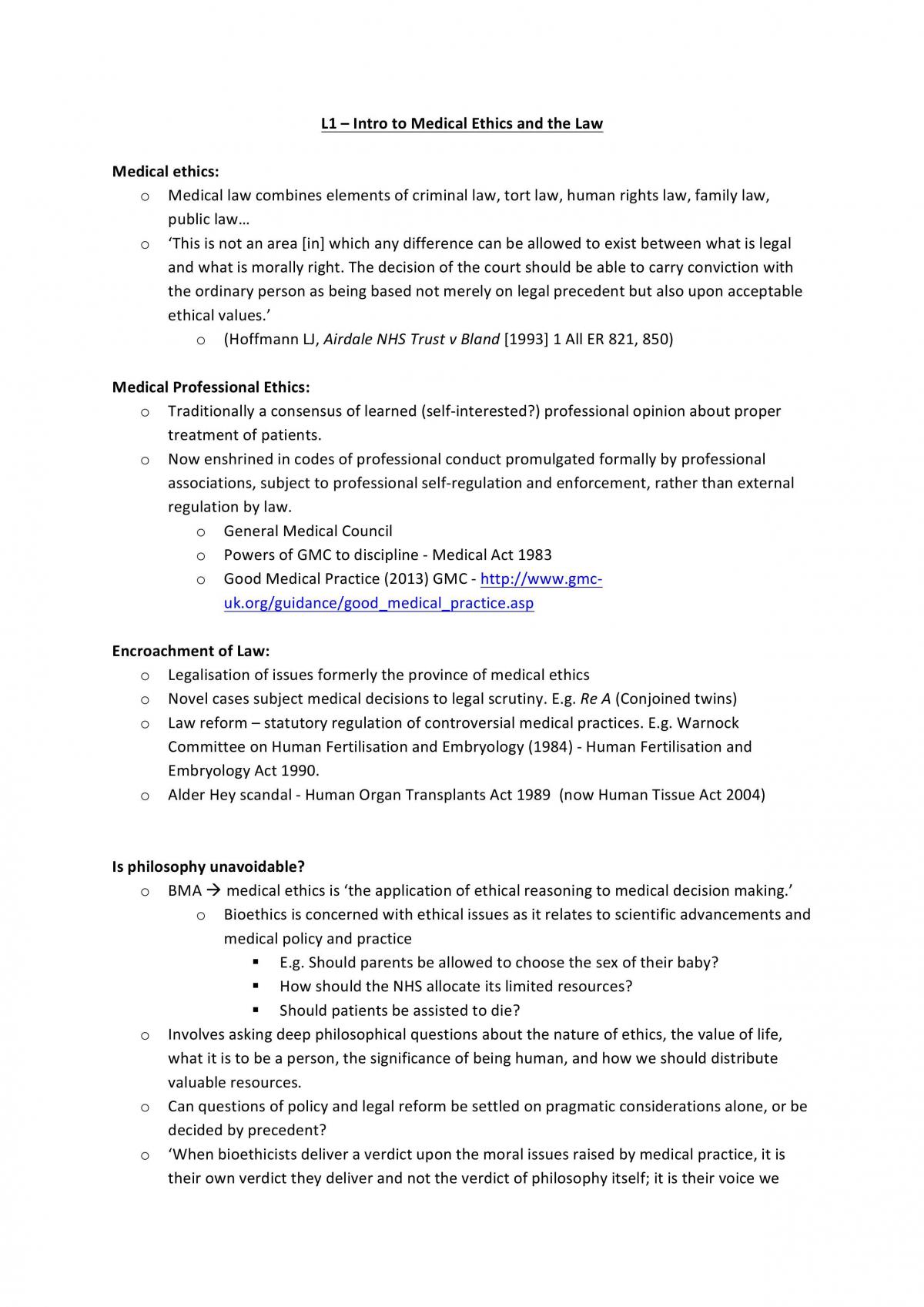 Medical law notes - Page 1