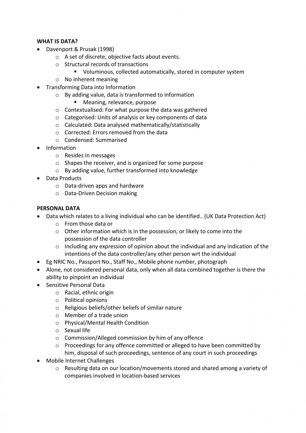 Bible for Foundations of Information Analytics  - Page 1