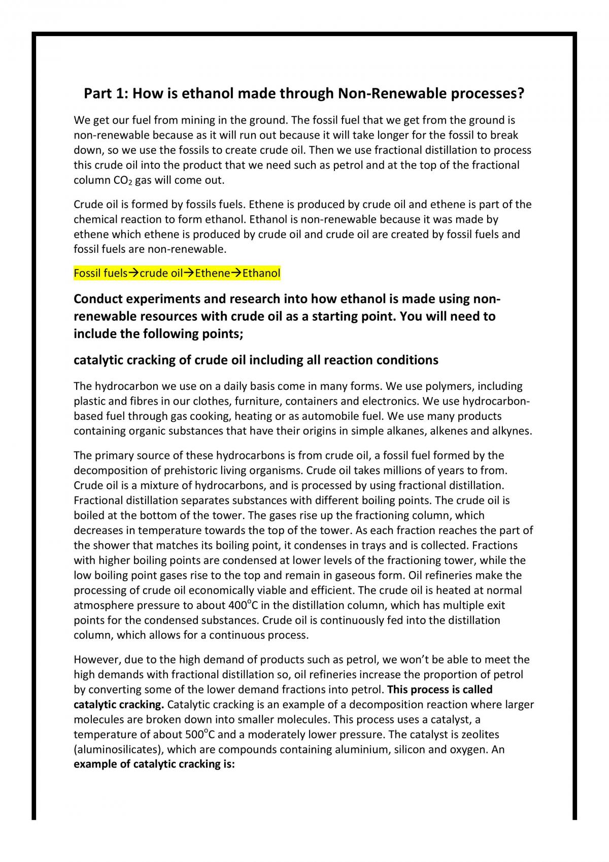 How is Ethanol Made Through Non-Renewable Processes? - Page 1