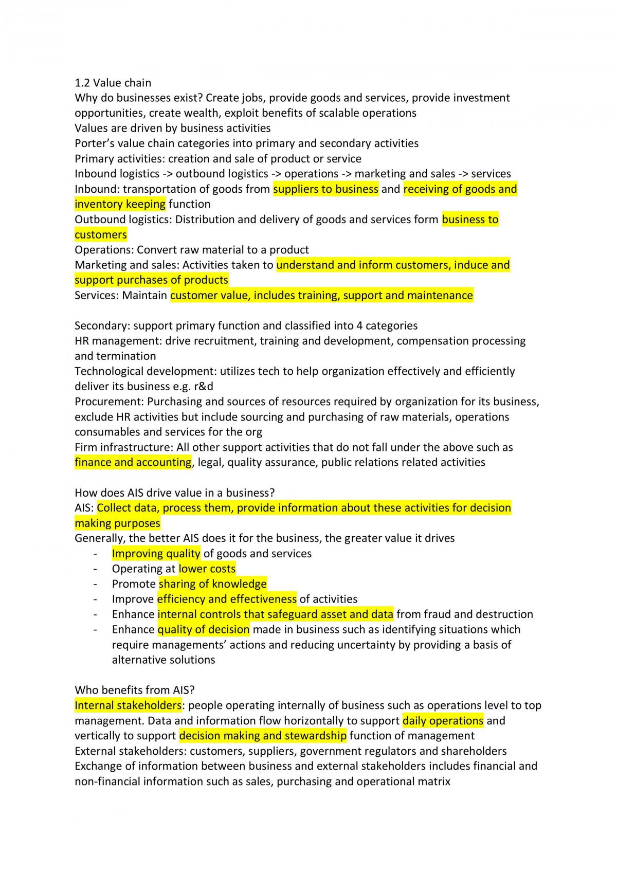 Accounting information systems finals note - Page 1