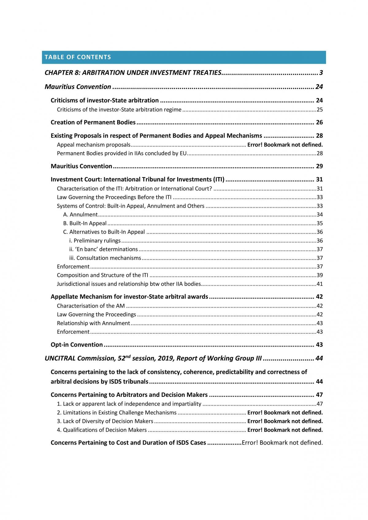 Current Challenges to Investment Arbitration Notes - Page 1