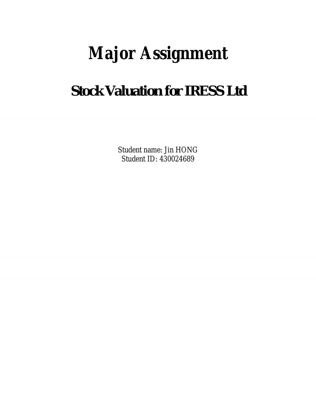 Major assignment HD - Page 1